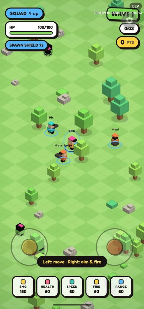In-game: twin-stick zombie action